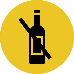 Pictogramme interdiction de bouteille